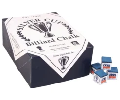 Silver Cup Chalk (Box Of 144 Cubes) -Billiards Sale Shop chs144 blue 01 1