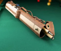 Elite 2x2 Vintage Leather Cue Case Chestnut -Billiards Sale Shop ecv22 chestnut 01 1