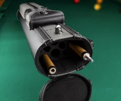 Elite 3x7 Vintage Leather Cue Case Chestnut -Billiards Sale Shop ecv37 grey 02 1