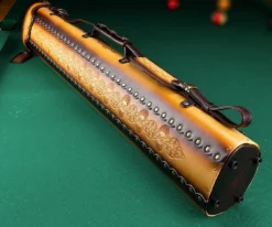 Instroke Tooled 3 Butt 7 Shaft Leather Case -Billiards Sale Shop ist37 rust 02