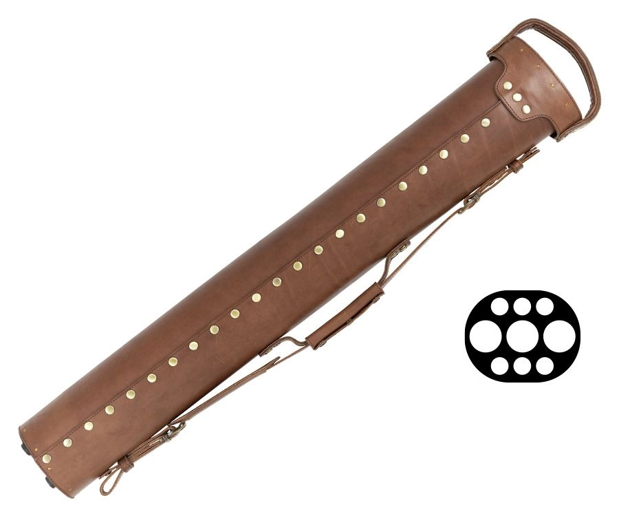 Tango Pampa Chestnut 3 Butt 6 Shaft Leather Cue Case 2 Tango Pampa Chestnut 3 Butt 6 Shaft Leather Cue Case - Image 2